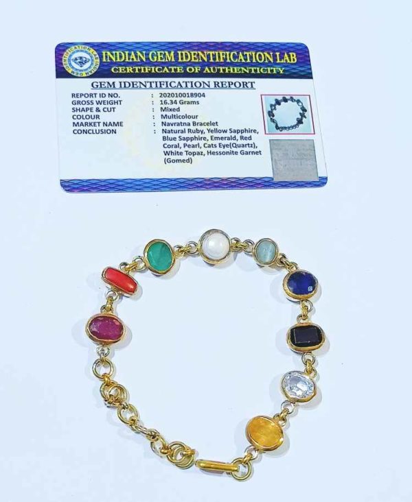Buy 925 Sterling Silver Real Navratna Navgrah 9 Gemstone Bracelet for Women  (Silver) Online at desertcartINDIA