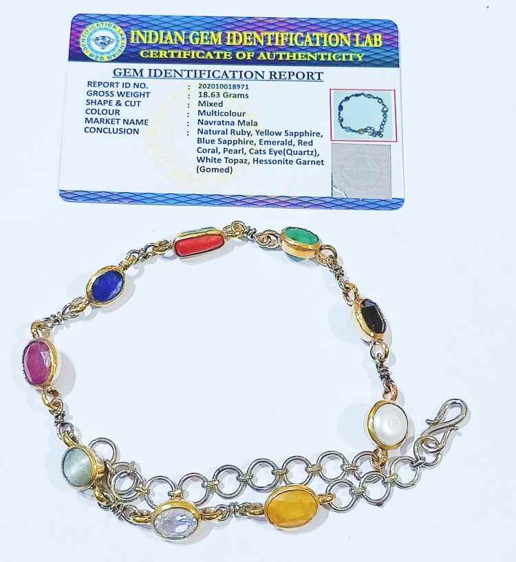 Buy Colour Story Navratan Cuff Bracelet Online in India | Zariin